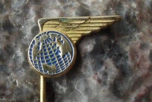 Vintage PanAm Pan American Airlines geflügelter Globe Airline Flugzeug Pin Abzeichen - Bild 1 von 2