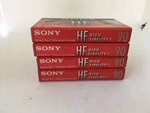 Vier Sony HF90 Minuten Leerkassetten Neu in Verpackung - Bild 1 von 4