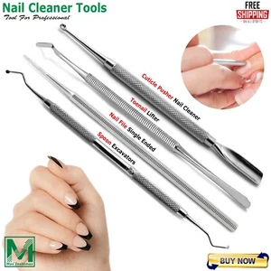 4 Podologie Nagelreinigung Scaler eingewachsen Nagelheber Feile Dermal Verruca Kürette - Bild 1 von 5
