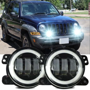 Pair Bumper LED Fog Lights Fit For Jeep Liberty 2003 2004 2005 2006 2007 - Picture 1 of 9