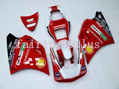 Red White Black INFO ABS Injection Fairing Kit Fit for 1996-2002 Ducati 748 996 — 第 1/4 张图片