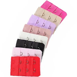 5pcs Ladies Women Elastic Bra Lingerie Extenders 2-Hooks 3 Rows Extension - Picture 1 of 18