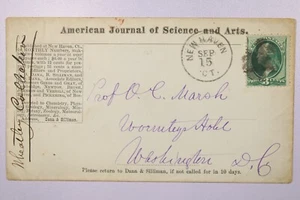 1870s New Haven CT / Carrier Back / Am Journal Of Science / #158 - L38923 - Picture 1 of 2