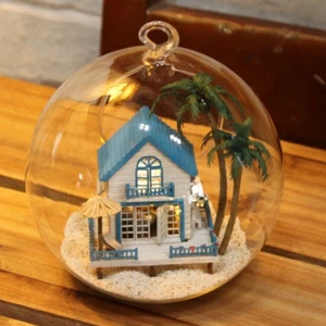 Casa delle bambole in miniatura fai da te in mini palla di vetro, (B-002), romantica Egeo Se - Foto 1 di 5
