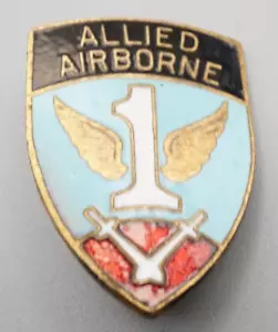 WWII 1st Allied Airborne DI Unit Crest Pin PATCH TYPE - Picture 1 of 2