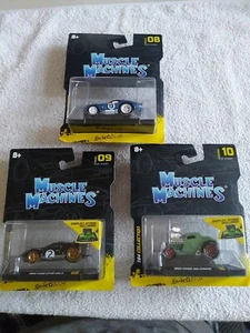 NEW 2022 Muscle Machines 3 Cars lot 8,9,10 1965 Shelby 1966 Ford 1933 Ford 1:64 - Picture 1 of 11