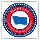 2 x Square Stickers 10 cm - Montana USA America US Travel Cool Gift #5946