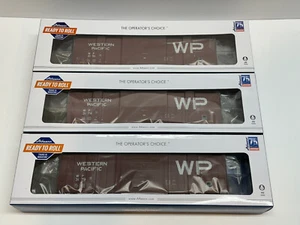 Boxcar 3PK Ho Scale Athearn Western Pacific 60' Highcube Gunderson doppia porta - Foto 1 di 2