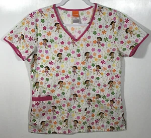 Top de mujer Nickelodeon talla XS extra pequeña Dora la Exploradora flores rosa - Imagen 1 de 4