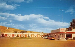Chief Motel Montpelier Idaho Postal Coches Estacionamiento Sillas Paraguas - Imagen 1 de 2