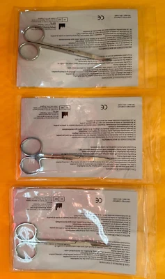 Iris Scissor Curved Surgical Dental Instruments SS.  3/Pack - Image 1 of 2