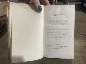 1805 Memoirs of Marmontel, Written By Himself Vol. III London EXCELLENT Cond. - Picture 1 of 13