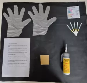 Butyl PVC Teichfutter Reparatursatz 75cm x 75cm Kleber, Schleifpapierhandschuhe Testkit - Bild 1 von 5
