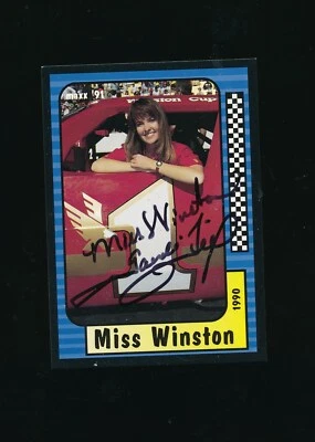 1991 MAXX NASCAR #168 MISS WINSTON card signed autograph Sandi Fix swsw6 - Image 1 of 2