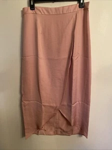 Paris Sunday Faux Wickel Satin Tulpensaum Midirock Braut Rose Farbe Größe Large - Bild 1 von 9