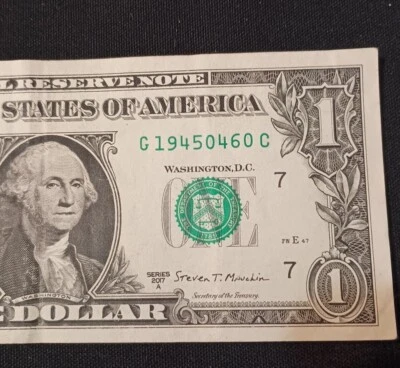 April 6, 1945  Birthday Note/Date Note Fancy Serial Number   G19450460C - Image 1 of 3