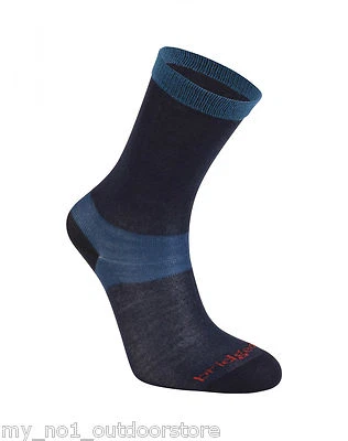 Bridgedale Damen Everyday Outdoor Coolmax Liner Socken (2 Paar) - marineblau