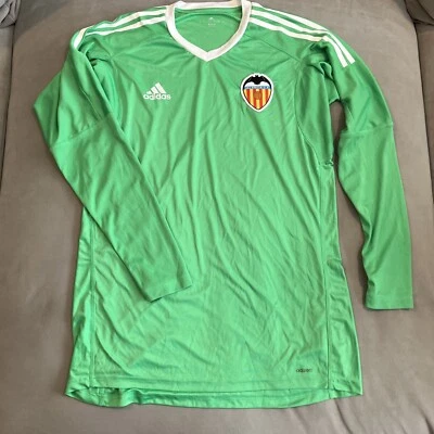 RARE - FC VALENCIA - GREEN LONG SLEEVE GOALKEEPER SOCCER JERSEY - SIZE LARGE - Image 1 of 4