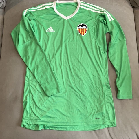 RARE - FC VALENCIA - GREEN LONG SLEEVE GOALKEEPER SOCCER JERSEY - SIZE LARGE Cover