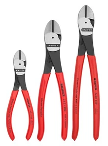 Knipex Diagonal Cutters Set 3 Pieces 00 20 05 US - Picture 1 of 1