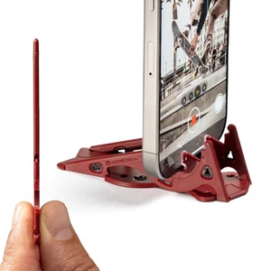Pocket Tripod PROv2 - Card-Size Stand, for iPhone, Blood Red Universal Kit - Picture 1 of 7