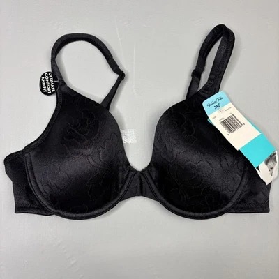 Nuevo Sujetador Vintage Vanity Fair 34C Floral Satinado Forrado Con Aros Ajustable 75-297 Foto 1 de 4