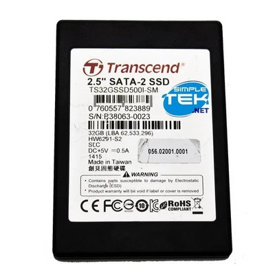 Transcend SSD 32GB 2.5" SATA Solid State Drive Thin Client Refurbished - Image 1 of 4