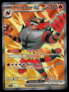 Incineroar ex 187/162 SV05 Temporal Forces –  Holo Pokémon TCG - Picture 1 of 2