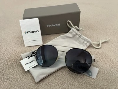 Nuevas gafas de sol Polaroid PLD 6056/S 284 WJ negras rutenio redondas aviador Foto 1 de 4