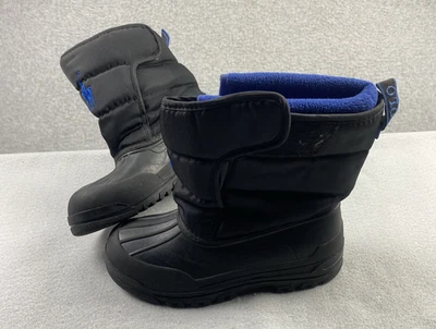 Polo Ralph Lauren Niños 3 Negro Azul Polar Impermeable Invierno Botas de Nieve Cálidas Foto 1 de 4