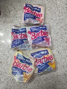 Lot of 5 Vintage New Sealed McDonalds Happy Meal Toys Barbie 1992 Ballerina - Picture 1 of 10