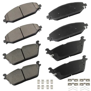 Front Rear Ceramic Brake Pads For 2022 Jeep Wagoneer 2019 2020-2022 Ram 1500 - Bild 1 von 17
