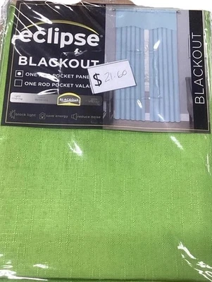 Cortina Panel Apagón Verde Neón, 42”x21”, Dormitorio, Juegos, Cocina, Ventana, Dec Foto 1 de 4