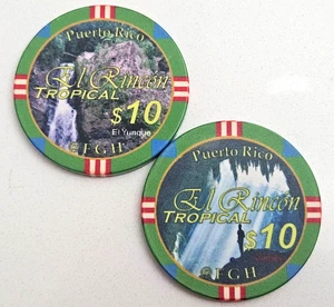 $10 RINCON TROPICAL PUERTO RICO Flowers Guest House 2011 CASINO POKER CHIP R5 - Picture 1 of 7