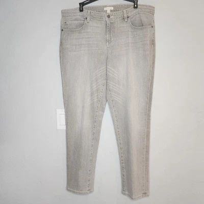 Pantalones de mezclilla elásticos de algodón orgánico para mujer Eileen Fisher talla 14 grises Foto 1 de 4
