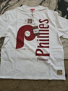 NUEVA Camiseta Mitchell & Ness Philadelphia Phillies para Mujer Talla Grande SS, Mediana - Imagen 1 de 6