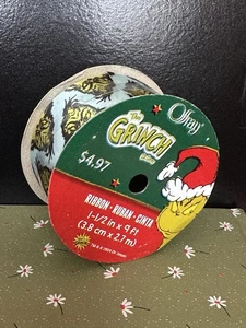 NEW Offray GRINCH Christmas Ribbon spool - Picture 1 of 4