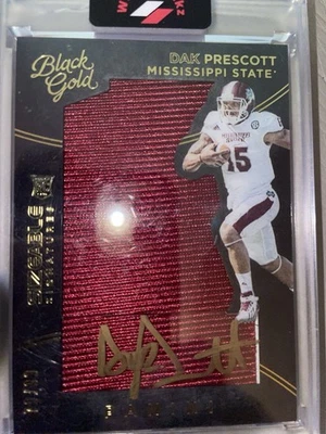 2016 Panini Black Gold - Autograph Jersey Dak Prescott #70/99 RC - Image 1 of 2
