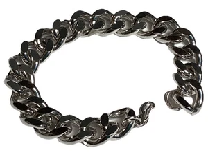 SIGNIERTES PARK LANE 8" GROBES PANZERKETTE ARMBAND SILBERFARBEN - Bild 1 von 10