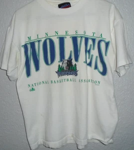 Vintage 1990s Minnesota Timberwolves NBA Wolves t shirt Large Magic Johnson t's - Bild 1 von 2