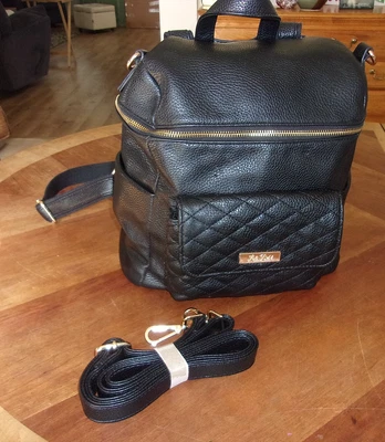 Bolsa de pañales Luli Bebe' Monaco ébano negro guijarros  Foto 1 de 4