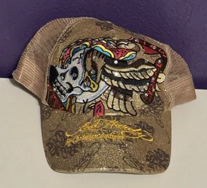 Ed Hardy Trucker Hat Vintage Y2K by Christian Audigier SnapBack Von Dutch - Picture 1 of 6