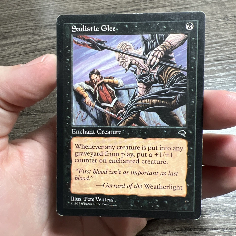 Sadistic Glee Tempest Magic The Gathering MTG Card Black - Image 1 of 4