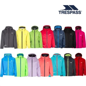 Trespass Qikpac Kids Waterproof Jacket Breathable Boys Girls School Raincoat - Picture 1 of 41