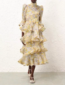 Zimmermann Lotus Leaf Harmony Tiered printed dress IN Stock - Bild 1 von 8