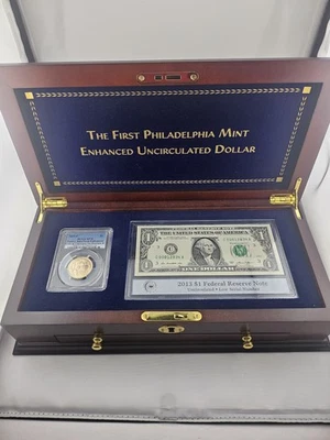 2019-P First Enhanced Uncirculated Coin & Currency Set Philadelphia Mint SP70 - Image 1 of 4
