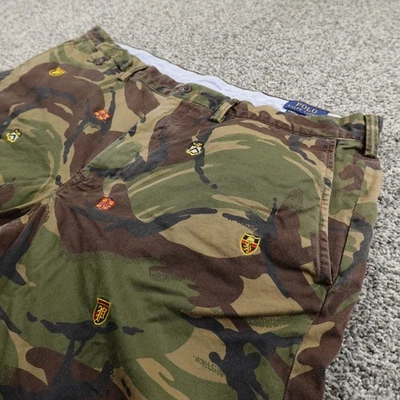 Pantalones Polo Ralph Lauren Para Hombres 38X32 Camuflaje Cresta Poni Chino Militar Caza Ejército Foto 1 de 4
