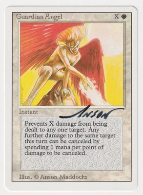 Signed Guardian Angel Proof LP Revised Artist Anson Maddocks 1994 MTG Magic AP! - Image 1 of 2