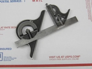 Vintage Early Starrett No. 11 Square & Protractor No. 12 - 131 / 9" Blade U.S.A. - Picture 1 of 18
