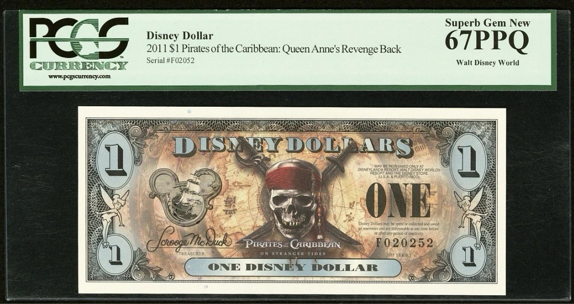 Pirates of the Caribbean Disney Dollars (1968-Now) for sale | eBay